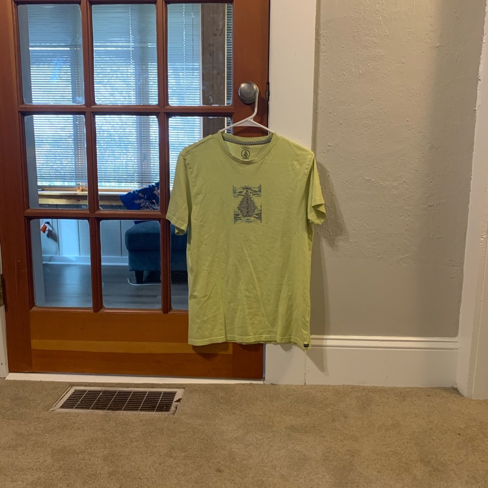 Volcom Stone Neon Green Distortion tee